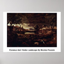 Pyramus And Thisbe Landscape By Nicolas Poussin Posters