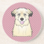 Pyrenean Shepherd  Cartoon Beverage Coaster