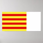 Pyrenees-Orientales, France flag Poster