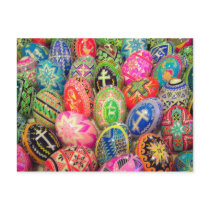 pysanky egg postcard
