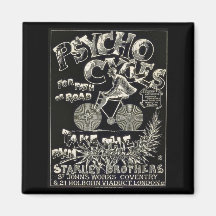 Pyscho Cycles - Vintage Bike Advertisement Magnet