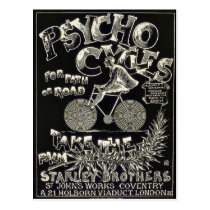 Pyscho Cycles - Vintage Bike Advertisement postcards