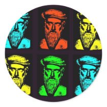 Pythagoras Collage Round Sticker