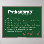 Pythagoras Mathematics quotes Poster posters