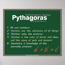 Pythagoras Mathematics quotes Poster