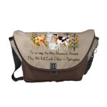 Pythagoras Vegetarian quote Courier Bags