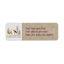 Pythagoras Vegetarian quote Return Address Label
