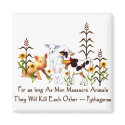 Pythagoras Vegetarian  Quote magnets