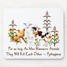 Pythagoras Vegetarian quote Mouse Pads