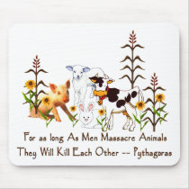 Pythagoras Vegetarian quote Mouse Pads