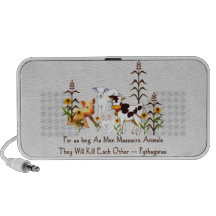Pythagoras Vegetarian quote Mp3 Speakers