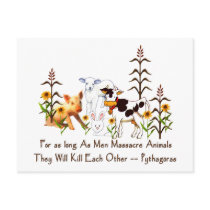 Pythagoras Vegetarian  Quote postcards