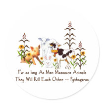 Pythagoras Vegetarian Quote stickers by orsobear Pythagoras Vegetarian Quote stickers