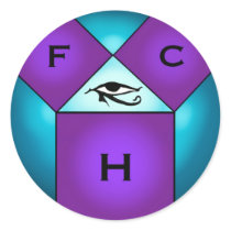 Pythagorean Mason Round Stickers