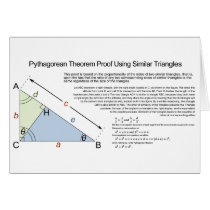 Pythagorean Theorem Proof Using Similar Triangles Card
