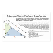 Pythagorean Theorem Proof Using Similar Triangles Stickers