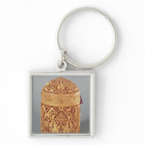 Pyx with relief depicting pleasures of key chains