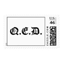 Q.E.D. POSTAGE STAMP