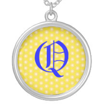 Q LETTER ON HONEYCOMB PENDANT