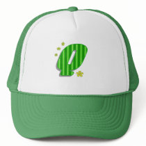 Q monogram green hats