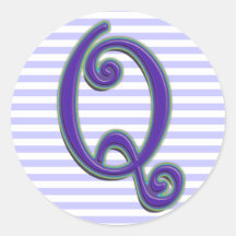Q ROUND STICKER
