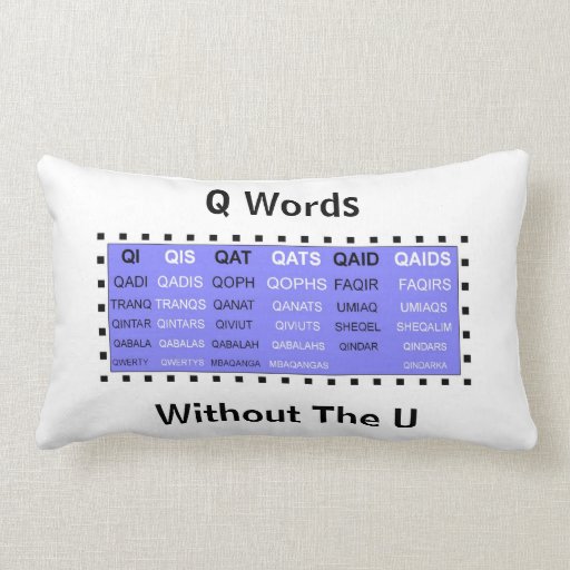 q-words-without-the-u-lumbar-pillow-zazzle