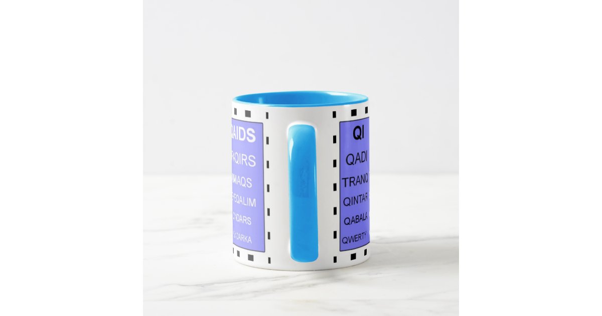Q Words Without The U Word Games Mug Zazzle