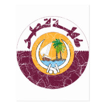 Qatar Coat Of Arms Post Card