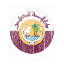 Qatar Coat Of Arms Postcard