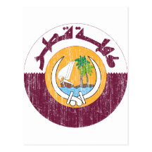 Qatar Coat Of Arms Postcard