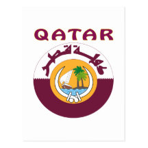 QATAR Coat Of Arms Postcard