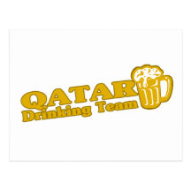 Qatar Drinking Team Postcard