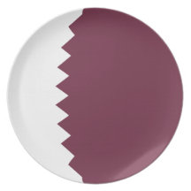 Qatar Fisheye Flag Plate