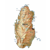 Qatar Flag and Map T-Shirt by FlagAndMap Qatar Flag and Map T-Shirt