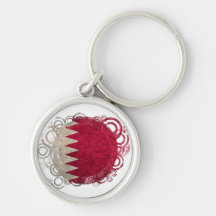 Qatar Flag; Circles Key Chains