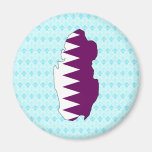 Qatar Flag Map full size Magnet