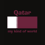 Qatar Flag Map Text Ladies Baby Doll