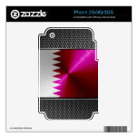Qatar Flag; Metal-look iPhone 3G Skin