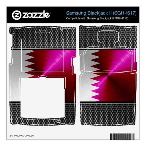 Qatar Flag; Metal-look Samsung Blackjack II Skin