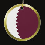 Qatar Fisheye Flag Ornament