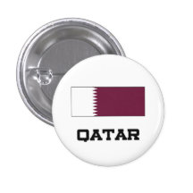 Qatar Flag Pinback Button