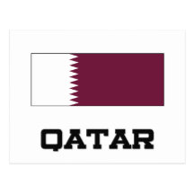 Qatar Flag Post Card