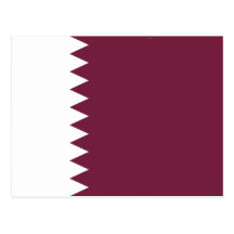 Qatar Flag Postcard