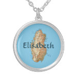 Qatar Map + Name Necklace