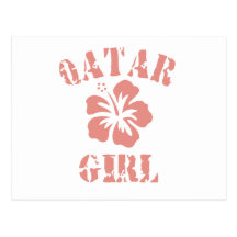 Qatar Pink Girl Postcards
