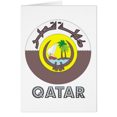 Qatari Emblem Card by FlagStore