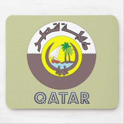 Qatari Emblem Mouse Pad by FlagStore