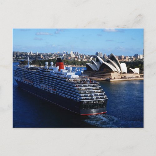 QE2 in Sydney Australia Postcard postcard