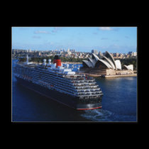 QE2 in Sydney Australia Postcard
