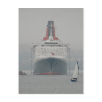 QE2 on the River Forth Post Card